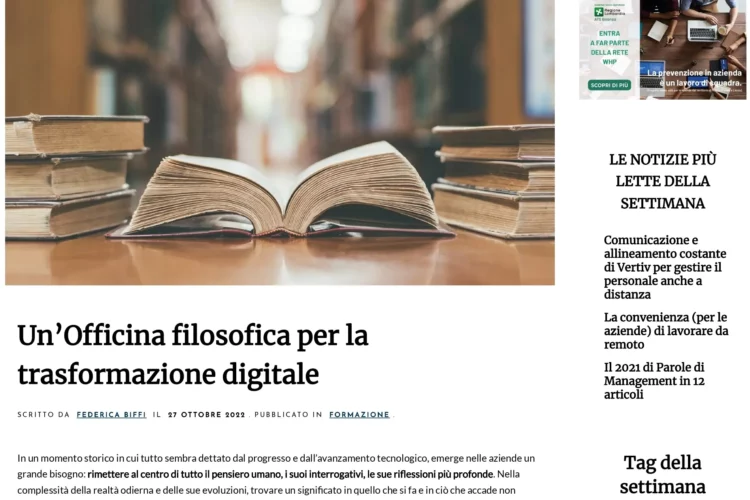 Future Age: Un’Officina Filosofica Per La Trasformazione Digitale